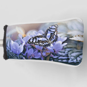 Blue Butterfly Golf Head Cover