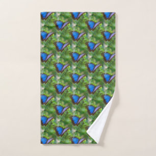 Blue Butterfly Hand Towel