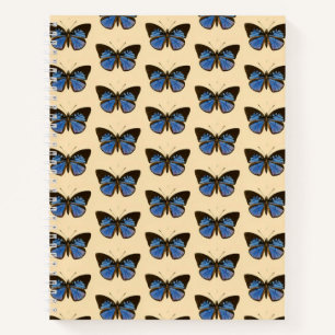 Blue Butterfly Hardcover Spiral Sketchbook Notebook