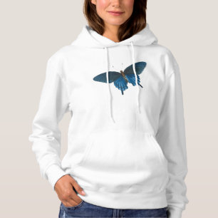 Blue Butterfly Illustration Hoodie