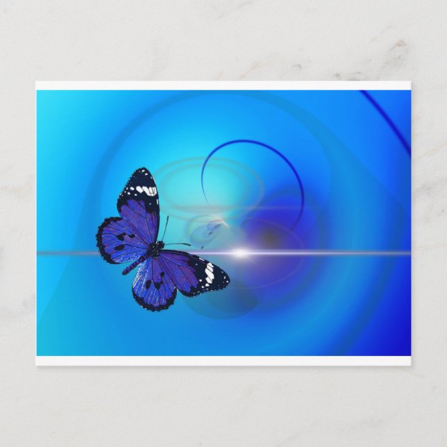 Blue Butterfly Image Postcard (Front)