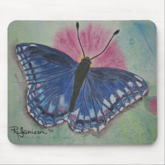 BLUE BUTTERFLY IN A MEADOW MOUSE PAD