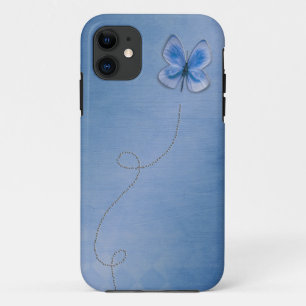 Blue Butterfly in Flight Case-Mate iPhone Case