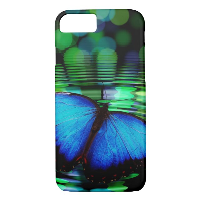 Blue Butterfly iPhone 7 Case (Back)