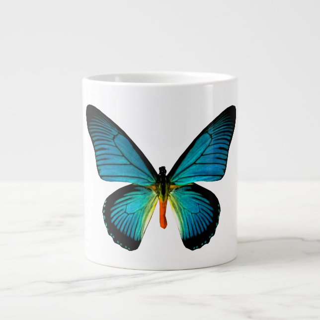 Blue Butterfly Jumbo Mug (Front)