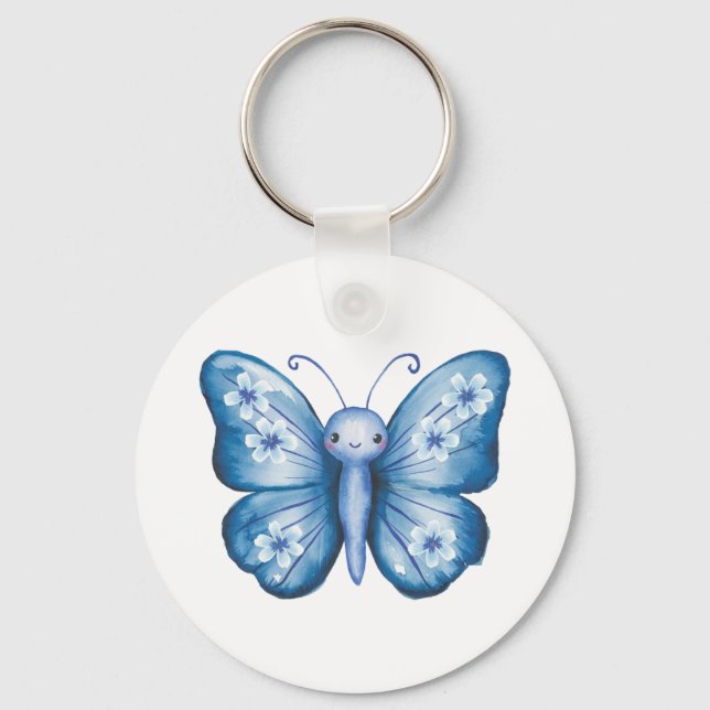 Blue Butterfly Key Ring (Front)