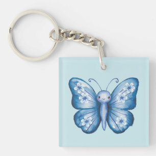 Blue Butterfly Key Ring