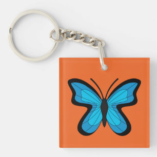 Blue Butterfly Key Ring