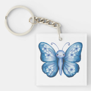 Blue Butterfly Key Ring