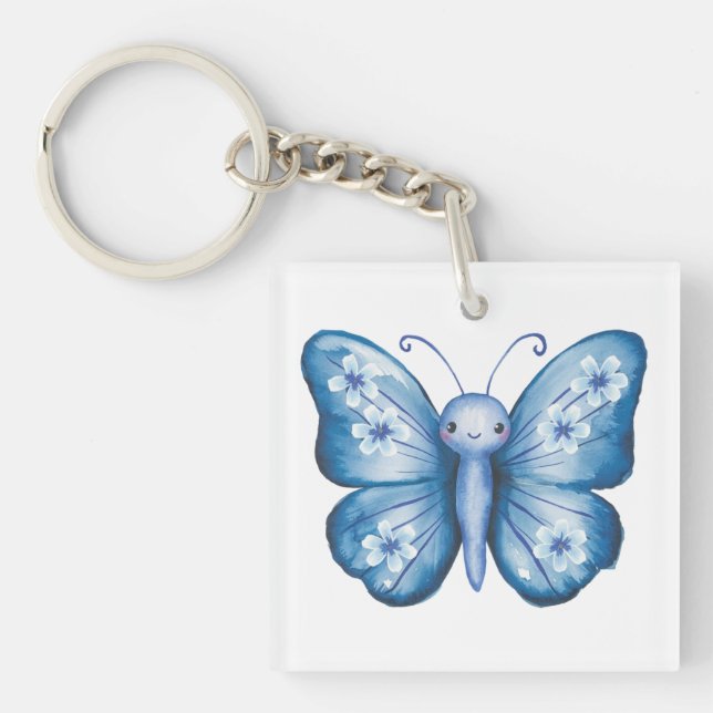 Blue Butterfly Key Ring (Front)
