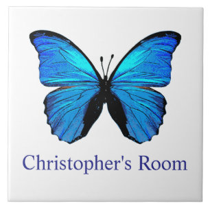 Blue Butterfly Kids Room Tile