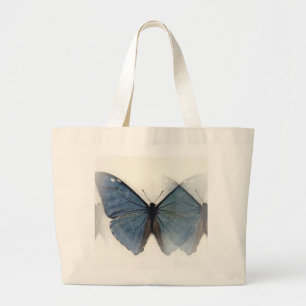 Blue Butterfly Large Tote Bag