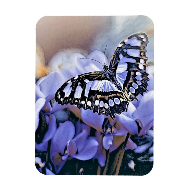 Blue Butterfly Magnet (Vertical)