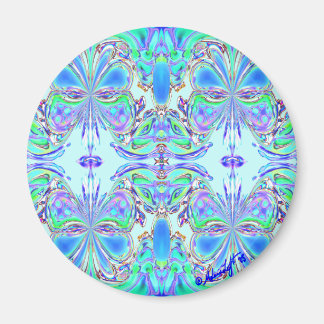 "Blue Butterfly Mandala" Magnet