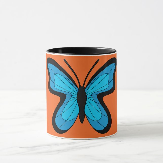 Blue Butterfly Mug (Center)
