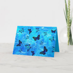 Blue Butterfly Note Card