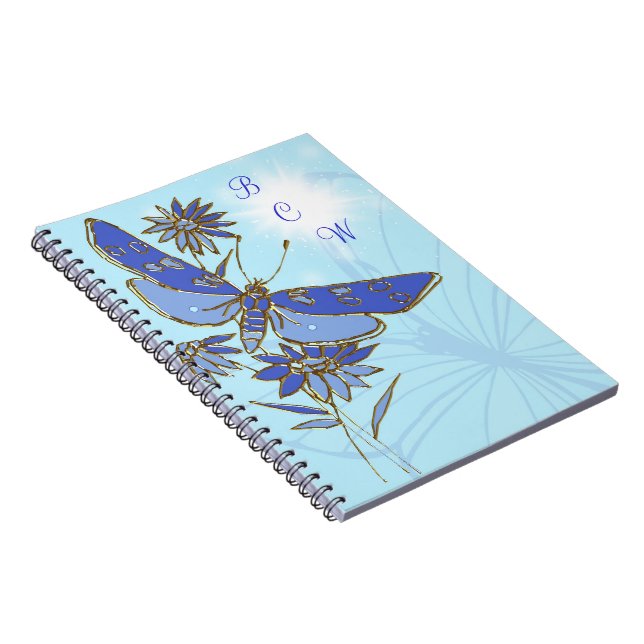 Blue Butterfly Notebook (Right Side)