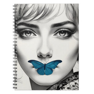 Blue Butterfly Notebook of Unsaid Words