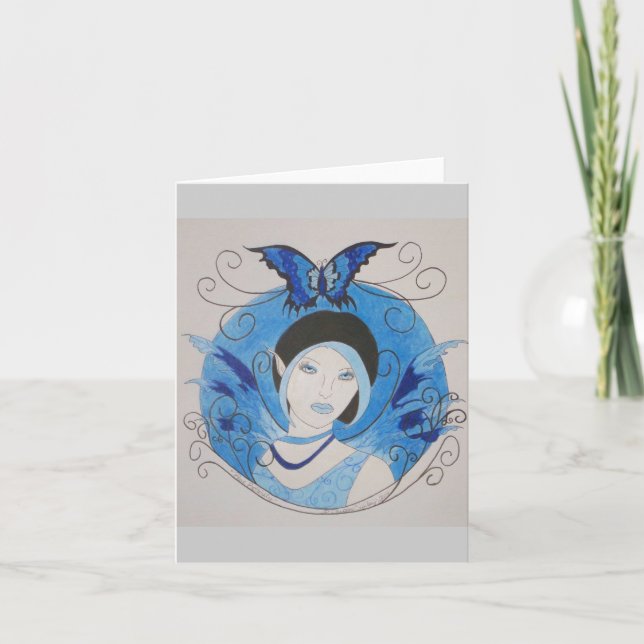 Blue Butterfly Notecard (Front)