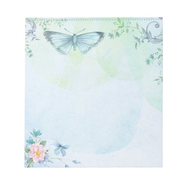 Blue Butterfly Notepad (Front)