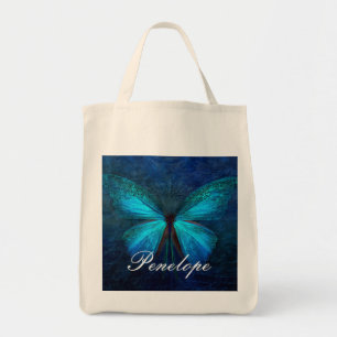 Blue Butterfly of Joy & Luck Tote Bag