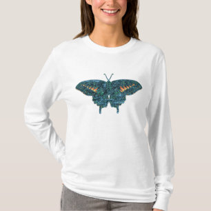 Blue Butterfly Painting Art Monet T-Shirt