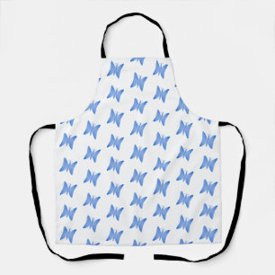 Blue Butterfly Pattern Apron