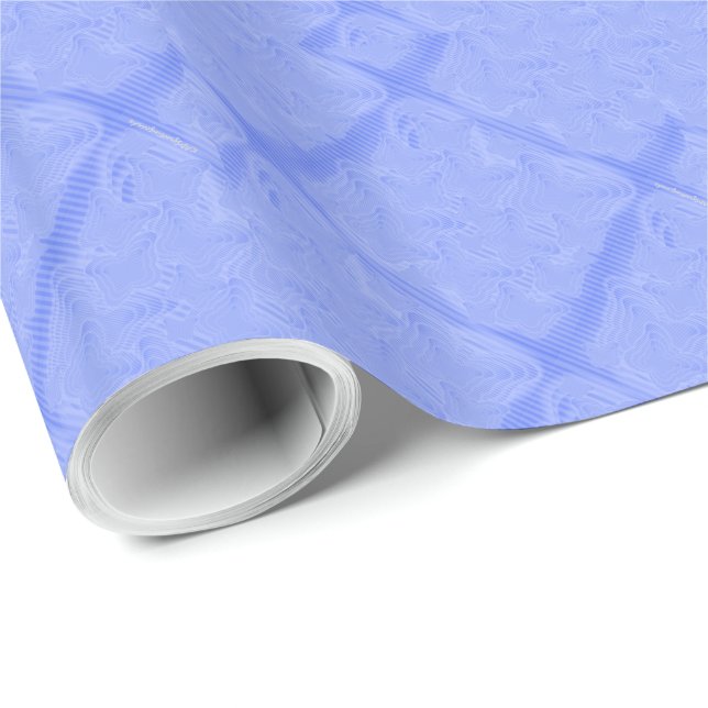Blue Butterfly Pattern Wrapping Paper (Roll Corner)
