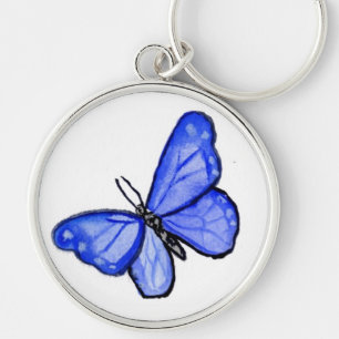 Blue Butterfly Pendant Keychains