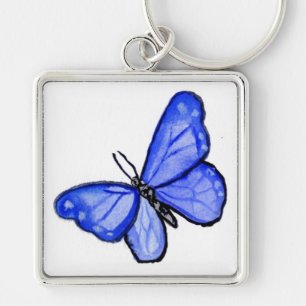 Blue Butterfly Pendant Keychains