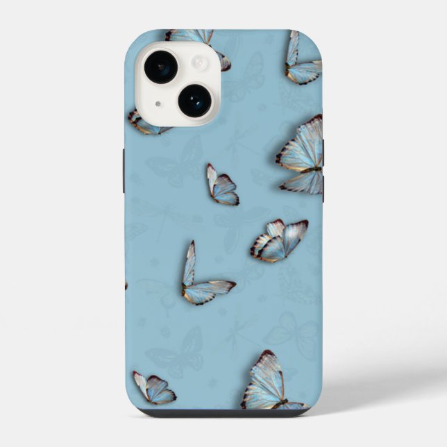 Blue Butterfly Phone Case | Cute Y2K Aesthetic  (Back)