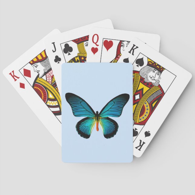Blue Butterfly Playing Cards (Back)