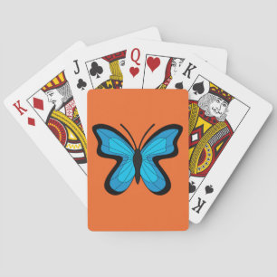 Blue Butterfly Playing Cards