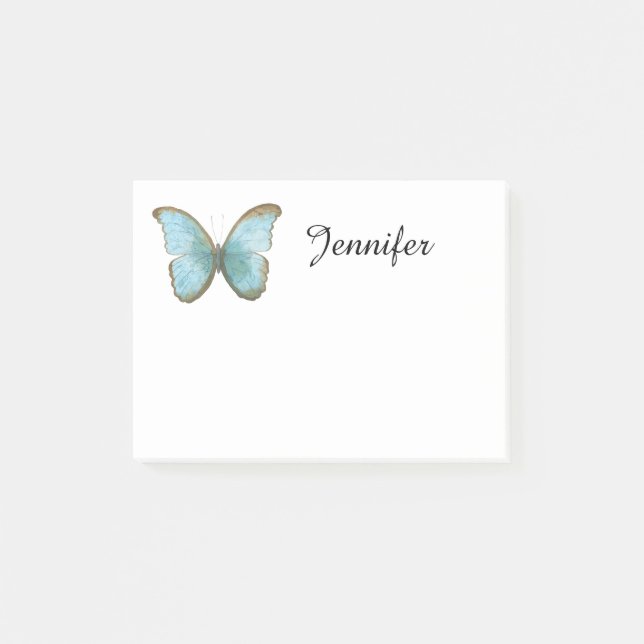 Blue Butterfly Post-it Notes (Front)