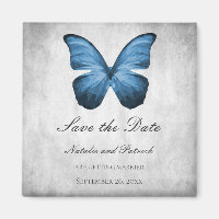 Blue Butterfly Save the Date Magnet