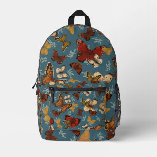 blue Butterfly seamless pattern Printed Backpack
