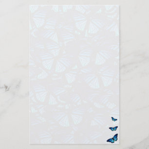Blue butterfly stationary stationery