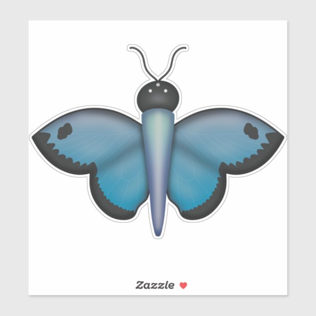 Blue Butterfly Sticker (Sheet)
