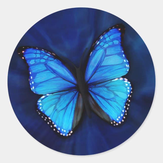 Blue Butterfly Sticker (Front)