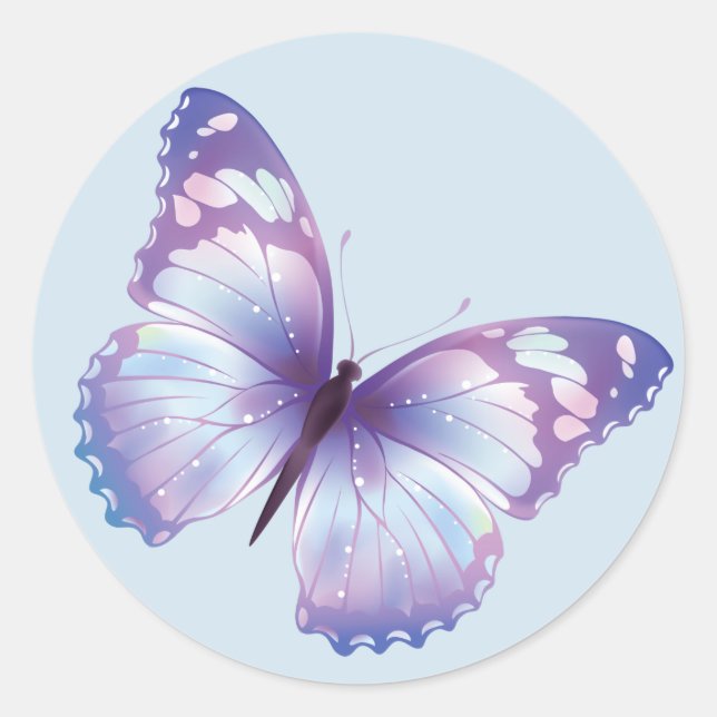 Blue Butterfly Sticker (Front)