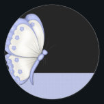 Blue Butterfly Stickers<br><div class="desc">Add a name or a message to these... .</div>