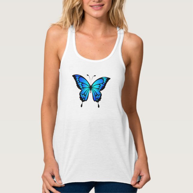 Blue Butterfly Summer Tank (Front)