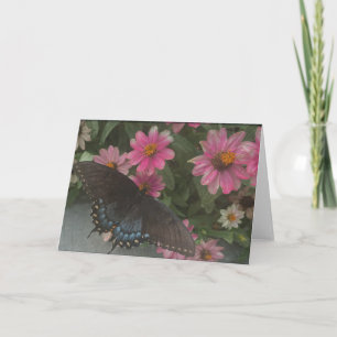 blue butterfly thank you card