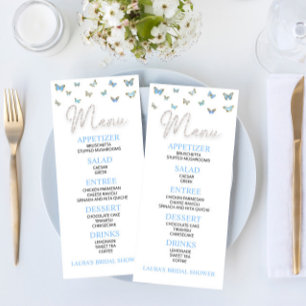 Blue Butterfly Themed Bridal Shower Food Menu