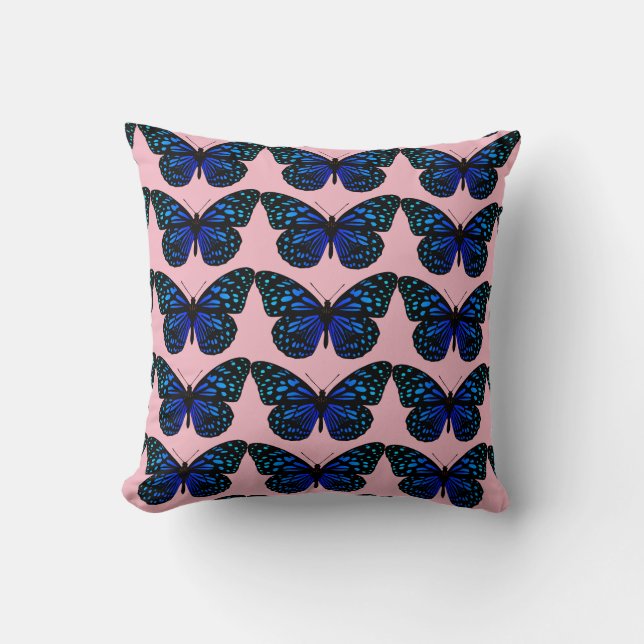 blue butterfly Thunder_Cove Cushion (Front)
