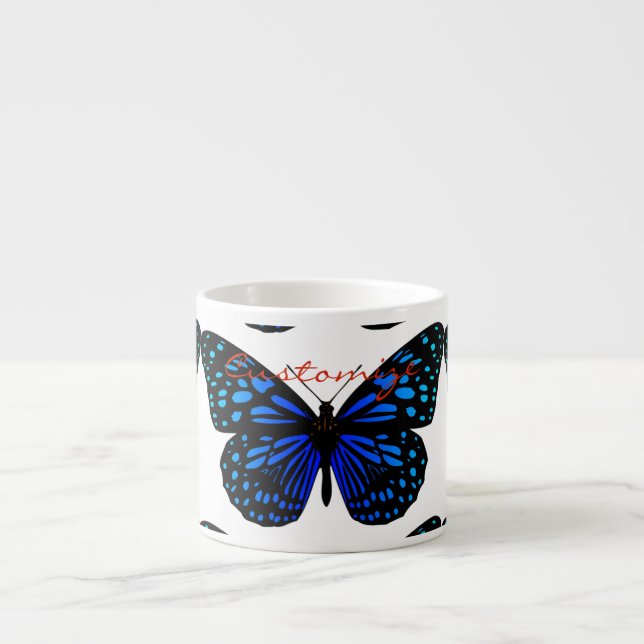 Blue Butterfly Thunder_Cove Espresso Cup (Front)