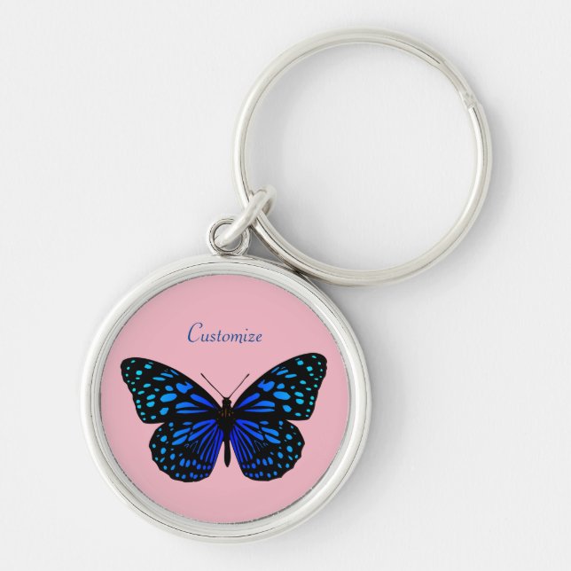 Blue butterfly Thunder_Cove Key Ring (Front)