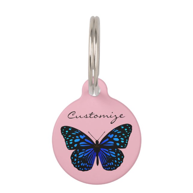 Blue Butterfly Thunder_Cove Pet Tag (Front)
