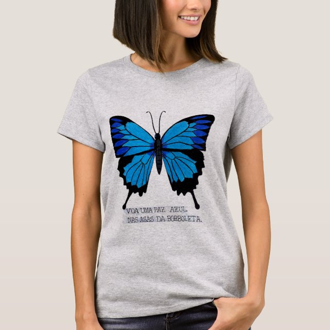 Blue butterfly top (Front)