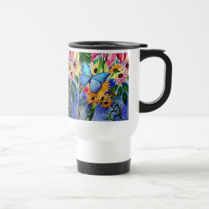 Blue Butterfly Travel Mug
